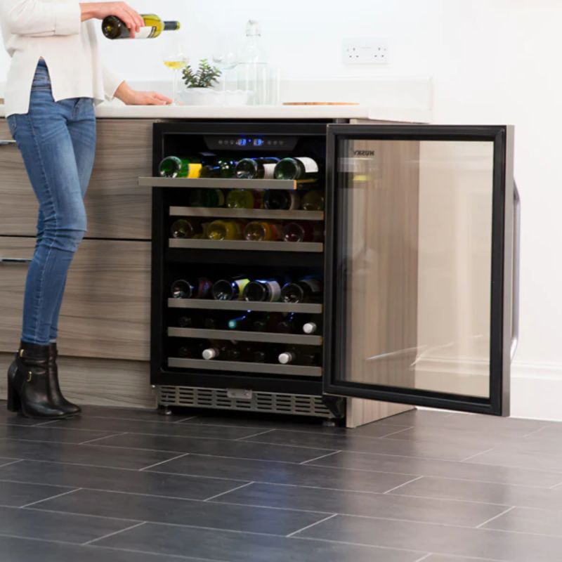 Husky Dual Zone 44 Bottle Wine Cooler in Man Cave