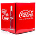 Husky coca cola Mini fridge in red front and side view